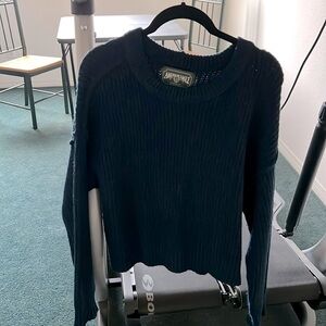 American Eagle dark blue long-sleeve knit sweater in Small